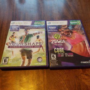 Zumba Core Your Shape Microsoft Xbox 360 Fitness Games Near Mint